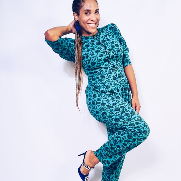 American Vintage Pants - Floral 80's Jumpsuit